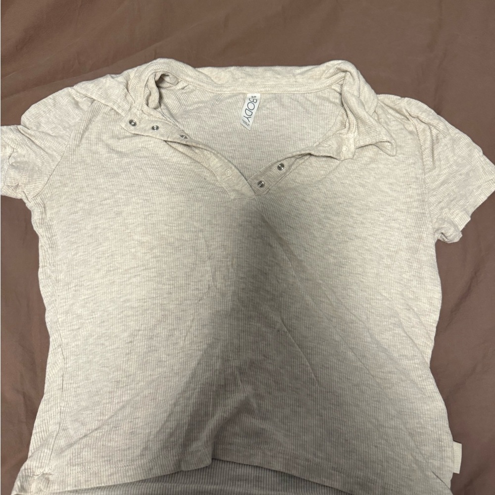 Women's Cream Short Sleeve Top